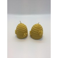 Skep Beeswax Candle x 2